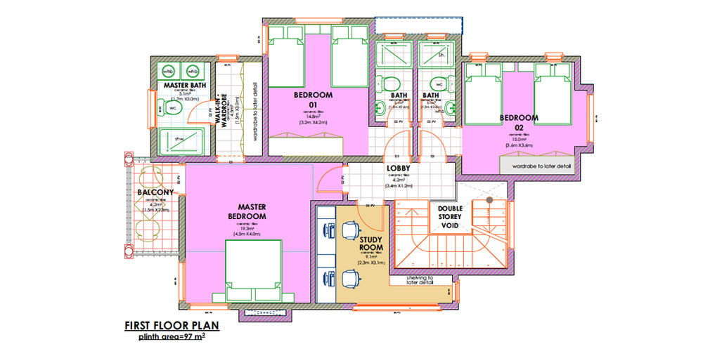 Four Bedroom Maisonette floor plans